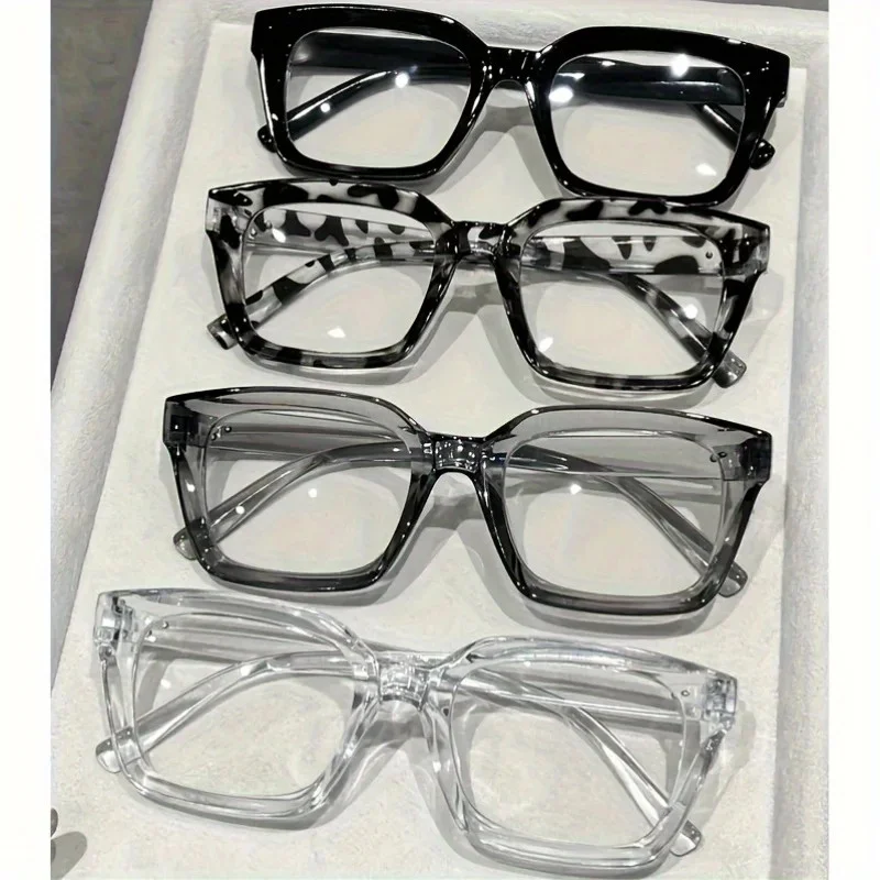 Clear Lens 2 Pack Simple Style No Logo Non Prescription Sleek Frame Glasses 2