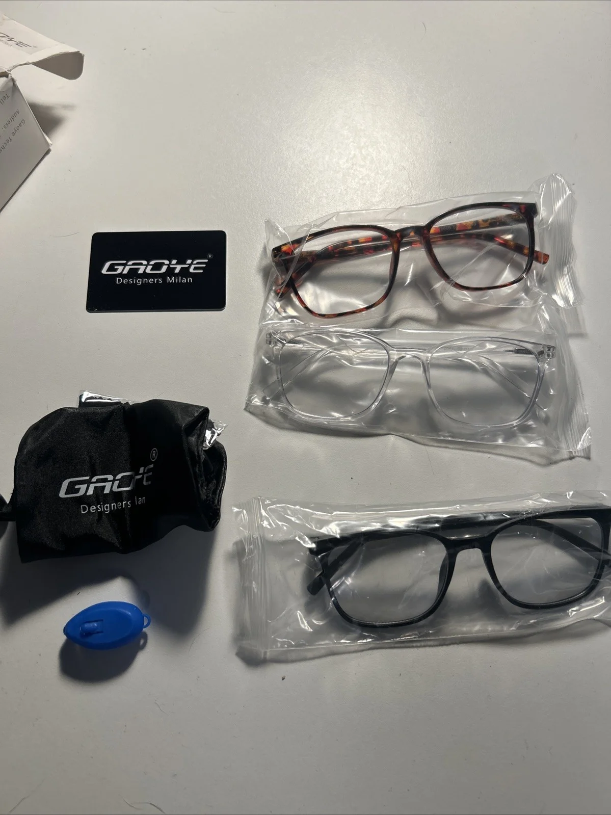 Clear Lens 2 Pack Simple Style No Logo Non Prescription Sleek Frame Glasses 4